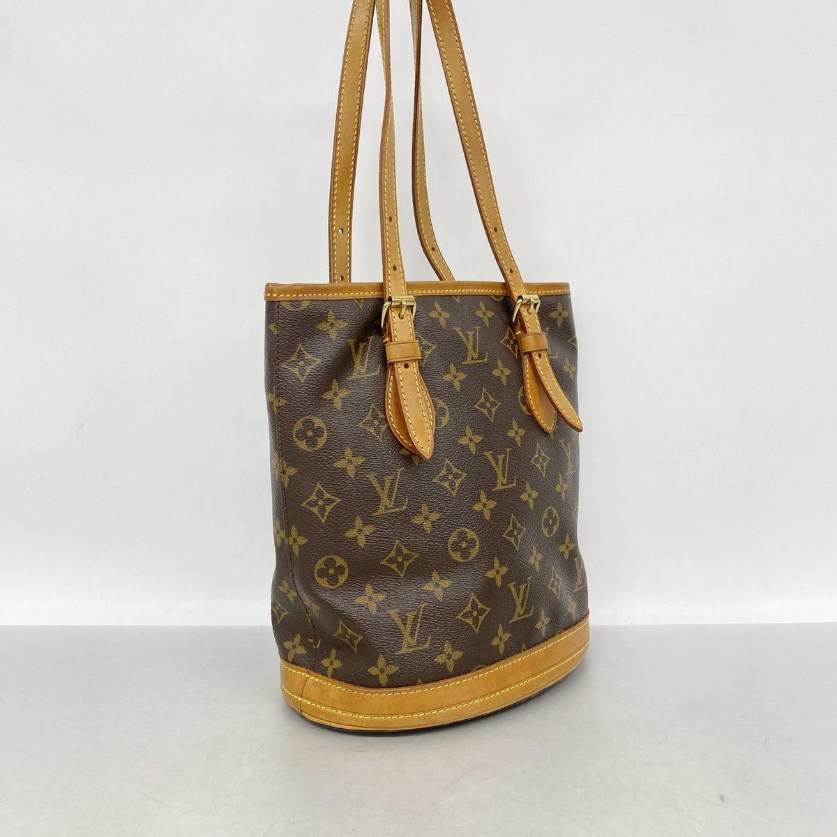 【6ib1351】ルイヴィトン トートバッグ モノグラム バケットPM M42238 ブラウン【中古】レディース
