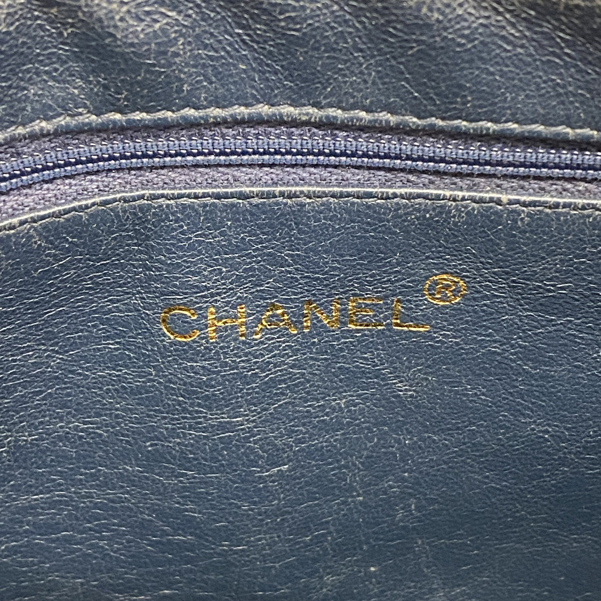 【6ib1364】シャネル ショルダーバッグ マトラッセ フリンジ付きチェーンショルダー ラムスキン ネイビー ゴールド金具【中古】レディース