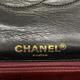 【6ib1365】シャネル ショルダーバッグ Vステッチ Wチェーン パリ限定 ラムスキン ブラック ゴールド/シルバー金具【中古】レディース