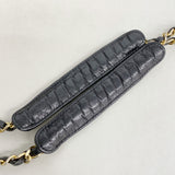 【6ib1366】シャネル チェーントート マトラッセ ラムスキン ブラック ゴールド金具【中古】レディース