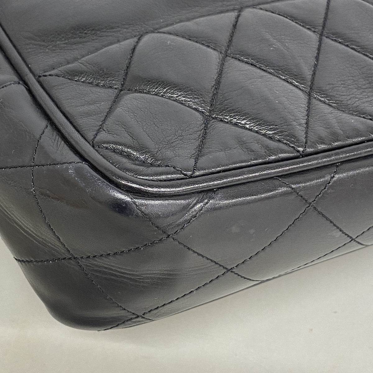【6ib1366】シャネル チェーントート マトラッセ ラムスキン ブラック ゴールド金具【中古】レディース