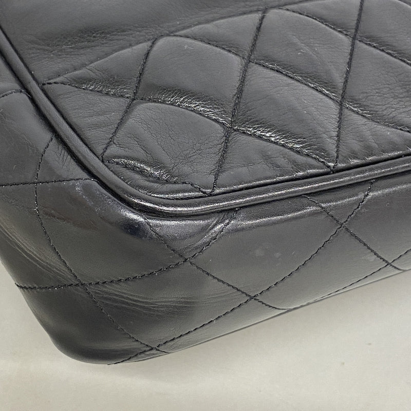 【6ib1366】シャネル チェーントート マトラッセ ラムスキン ブラック ゴールド金具【中古】レディース