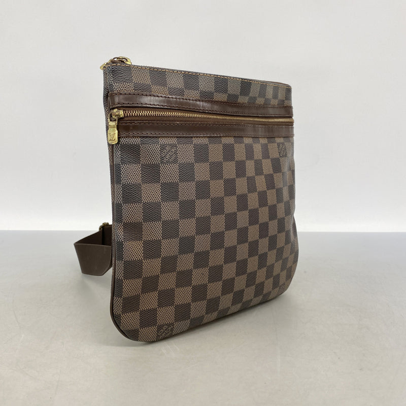 【6ib1372】ルイヴィトン ショルダーバッグ ダミエ ポシェットボスフォール N51111 エベヌ【中古】レディース