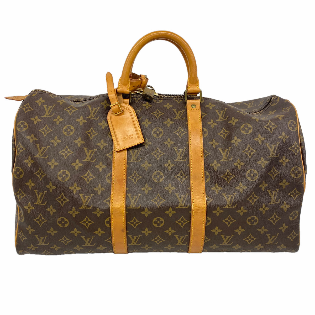 【6ib1379】ルイヴィトン ボストンバッグ モノグラム キーポル50 M41426 ブラウン【中古】メンズ レディース ユニセックス