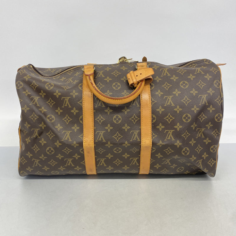 【6ib1379】ルイヴィトン ボストンバッグ モノグラム キーポル50 M41426 ブラウン【中古】メンズ レディース ユニセックス