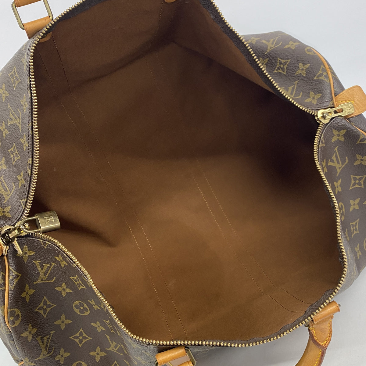 【6ib1380】ルイヴィトン ボストンバッグ モノグラム キーポル55 M41424 ブラウン【中古】メンズ レディース ユニセックス