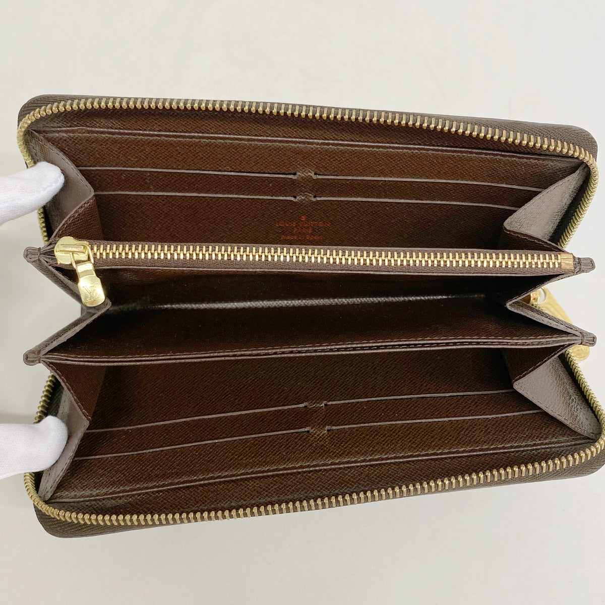 【6ib1395】ルイヴィトン 長財布 ダミエ ジッピーウォレット N60015 エベヌ【中古】メンズ レディース ユニセックス