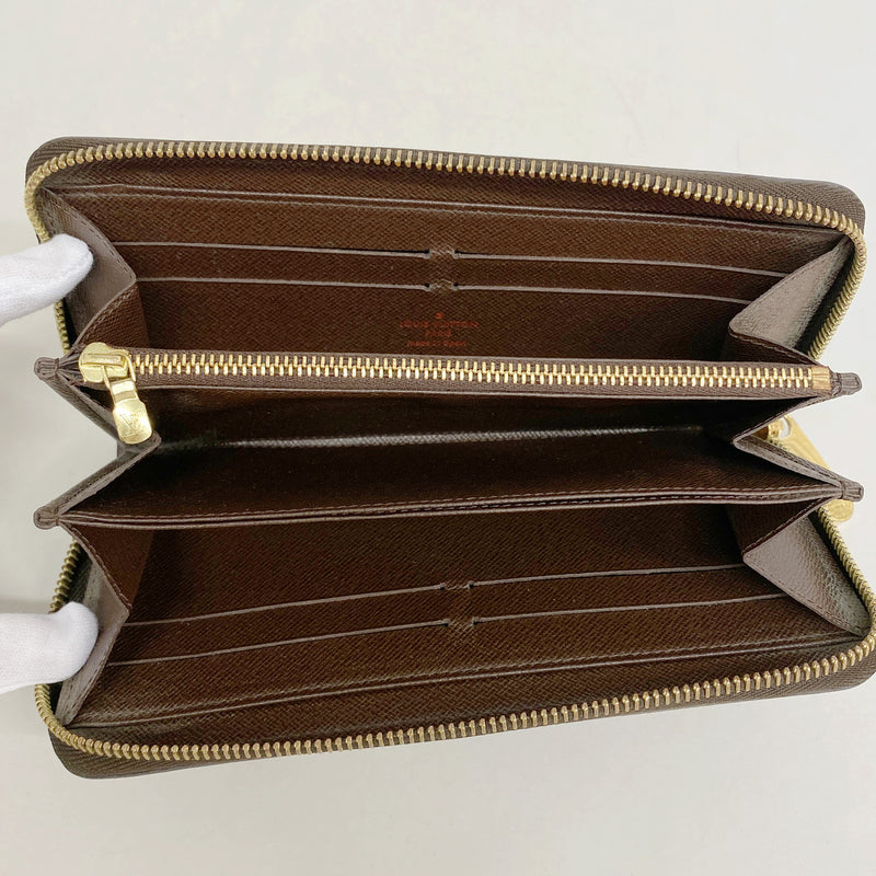 【6ib1395】ルイヴィトン 長財布 ダミエ ジッピーウォレット N60015 エベヌ【中古】メンズ レディース ユニセックス