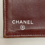 【6ib1396】シャネル 三つ折り長財布 マトラッセ ラムスキン ブラック シルバー金具【中古】レディース