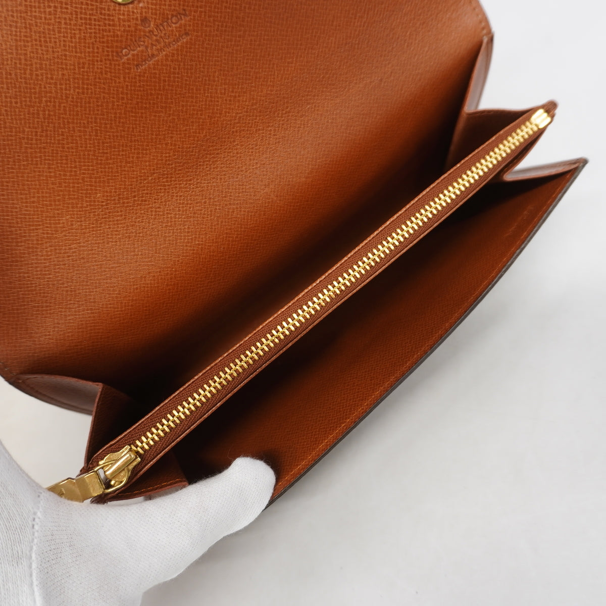【6ib1414】ルイヴィトン 長財布 モノグラム ポシェットポルトモネクレディ M61723 ブラウン【中古】レディース