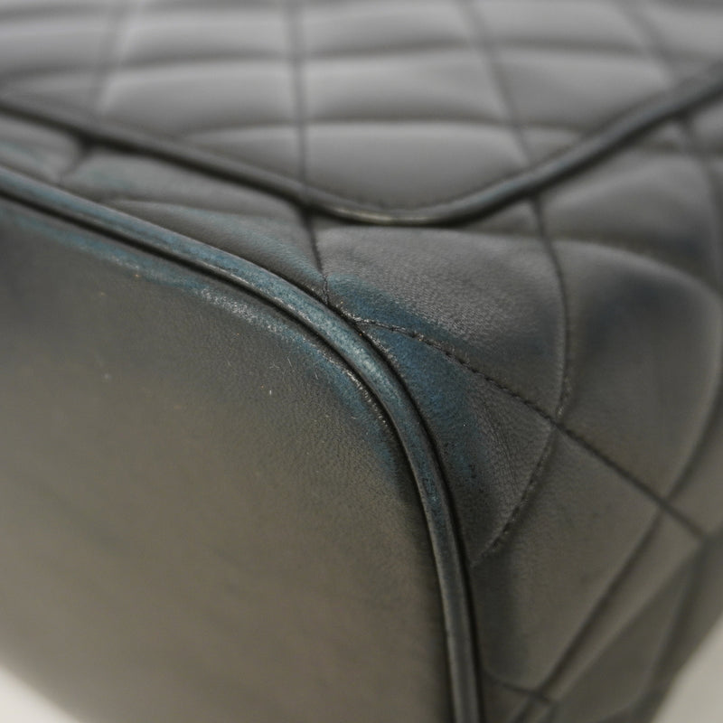 【6ib1417】シャネル トートバッグ 復刻トート ラムスキン ブラック ゴールド金具【中古】レディース