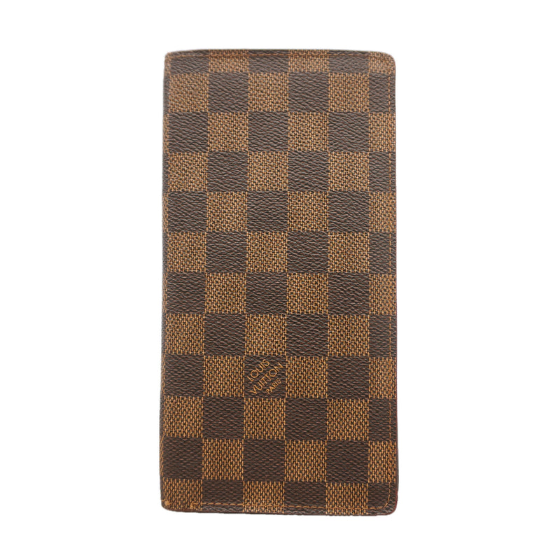 【6ib1424】ルイヴィトン 長財布 ダミエ ポルトフォイユブラザ N60017 エベヌ【中古】レディース