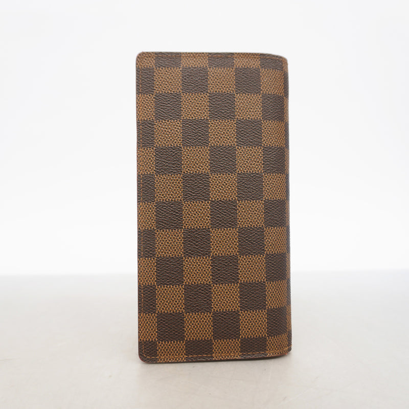 【6ib1424】ルイヴィトン 長財布 ダミエ ポルトフォイユブラザ N60017 エベヌ【中古】レディース