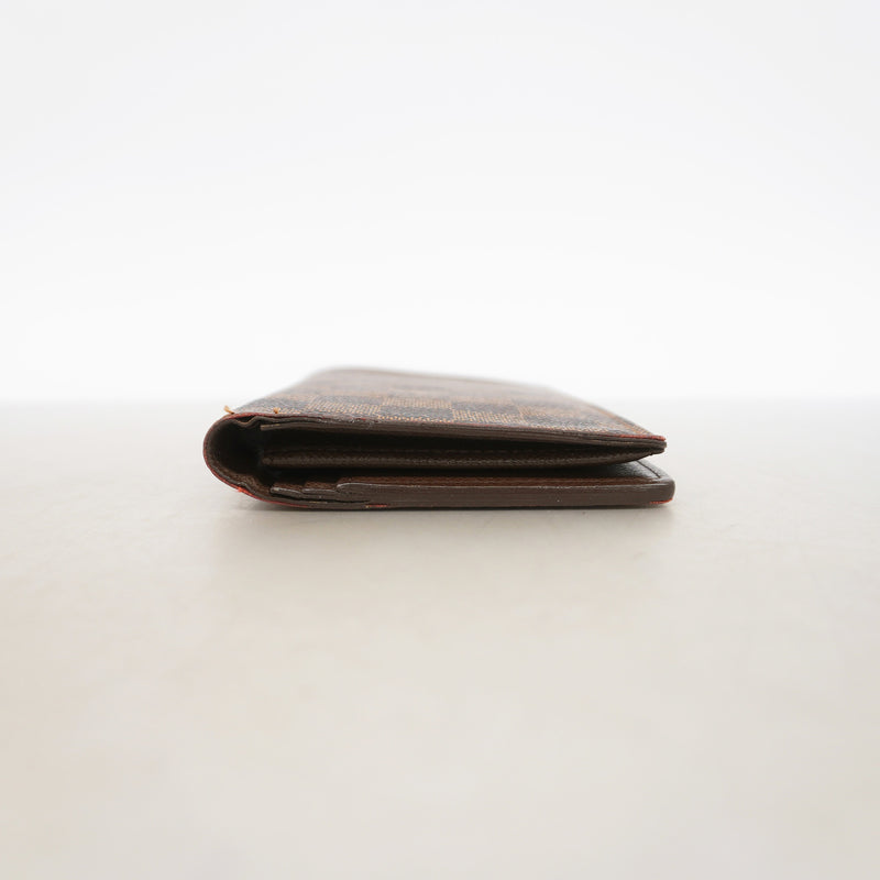 【6ib1424】ルイヴィトン 長財布 ダミエ ポルトフォイユブラザ N60017 エベヌ【中古】レディース