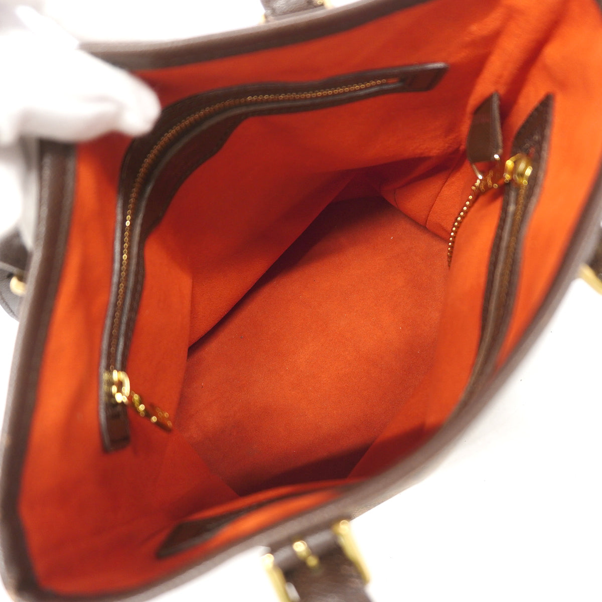 【6ib1431】ルイヴィトン トートバッグ ダミエ マレ N42240 エベヌ【中古】レディース
