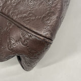 【6ib1438】グッチ トートバッグ グッチシマ 211944 レザー ブラウン シャンパンゴールド金具【中古】レディース