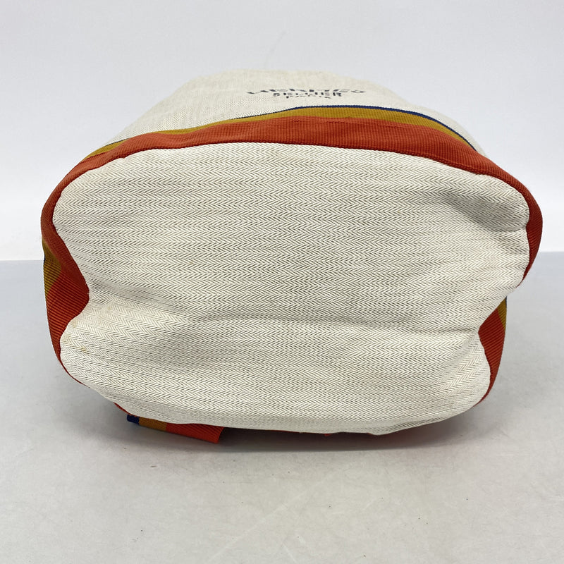 【6ib1439】エルメス ショルダーバッグ キャバリエ トワルアッシュ ホワイト オレンジ シルバー金具【中古】メンズ レディース ユニセックス