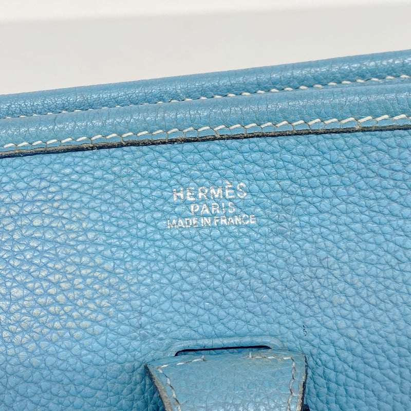 【6ib1440】エルメス ショルダーバッグ エヴリン1PM トゴ ブルージーン シルバー金具 □G刻印【中古】レディース