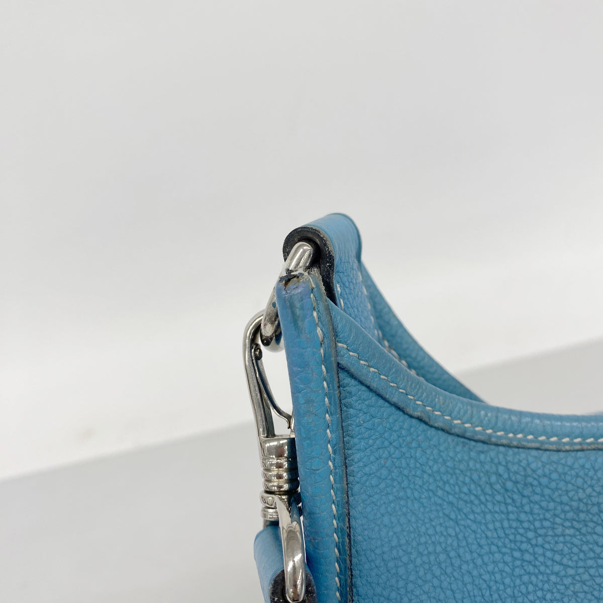 【6ib1440】エルメス ショルダーバッグ エヴリン1PM トゴ ブルージーン シルバー金具 □G刻印【中古】レディース