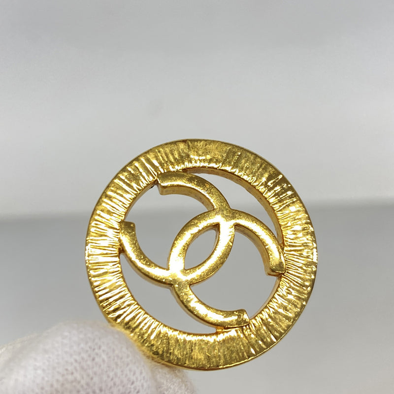 【6ib1441】シャネル ベルト メタル ゴールド レッド ゴールド金具【中古】レディース