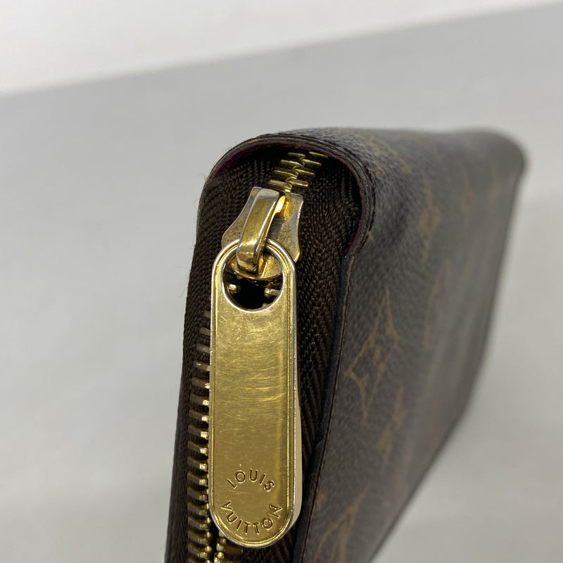 【6ib1449】ルイヴィトン 長財布 モノグラム ジッピーウォレット M41895 フューシャ【中古】レディース