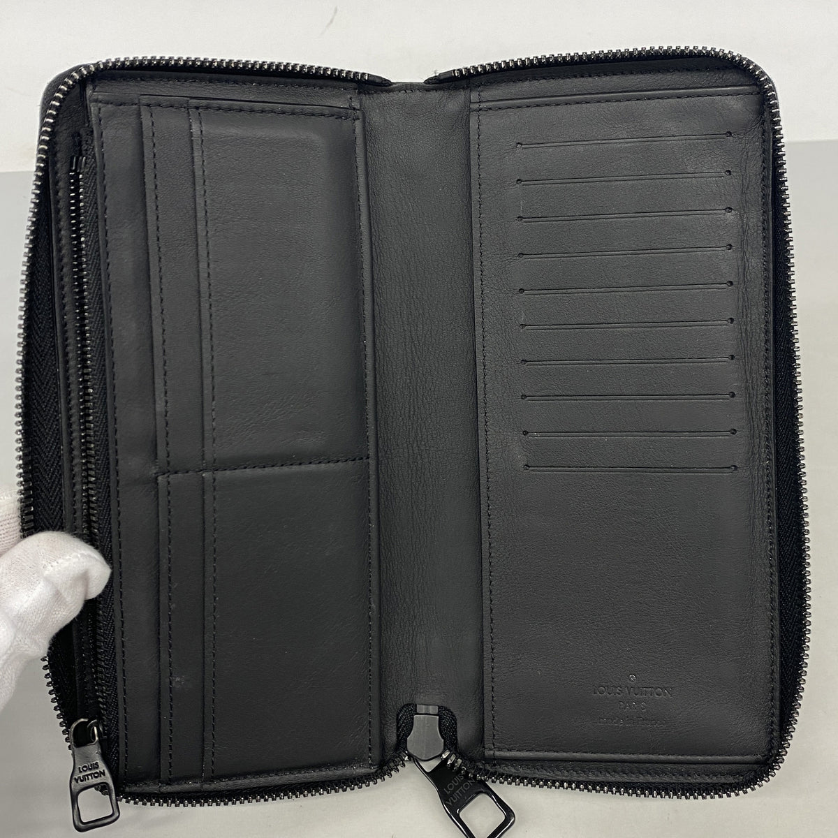 【6ib1450】ルイヴィトン 長財布 モノグラム・トリヨン ジッピーウォレットヴェルティカル M69047 ノワール【中古】メンズ