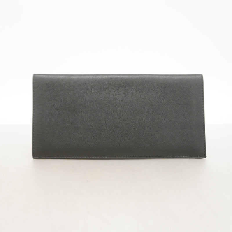 【6ib1456】カルティエ 長札入れ レザー ブラック ゴールド金具【中古】メンズ レディース ユニセックス