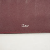【6ib1456】カルティエ 長札入れ レザー ブラック ゴールド金具【中古】メンズ レディース ユニセックス