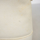 【6ib1457】シャネル ショルダーバッグ チェーンショルダー キャビアスキン ホワイト ゴールド金具【中古】レディース