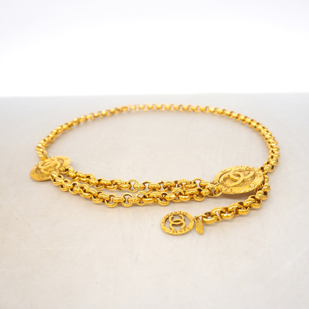 【6ib1458】シャネル ベルト チェーンベルト ゴールド ゴールド金具【中古】レディース