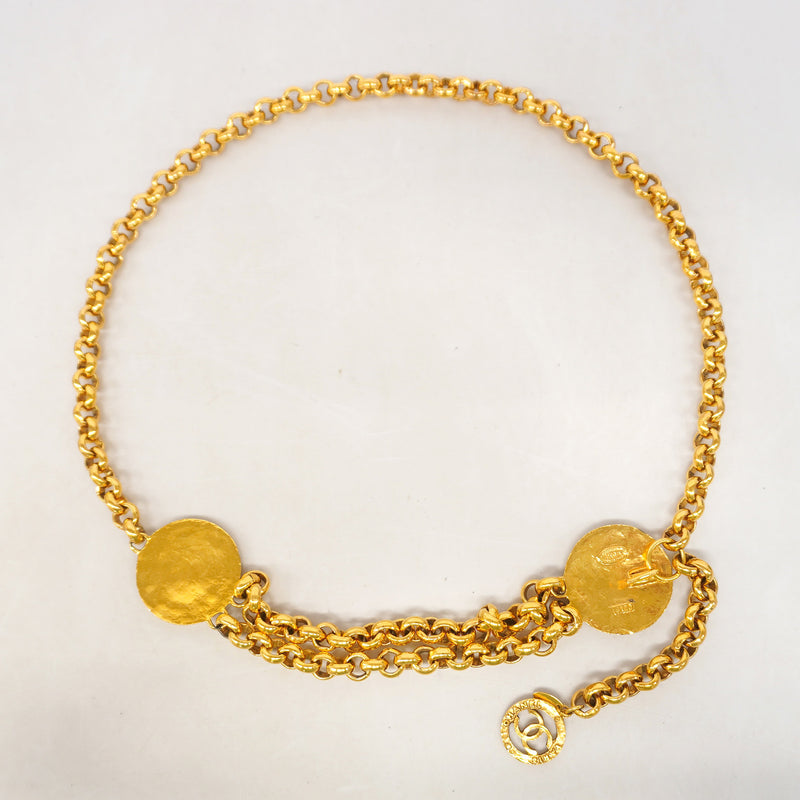 【6ib1458】シャネル ベルト チェーンベルト ゴールド ゴールド金具【中古】レディース