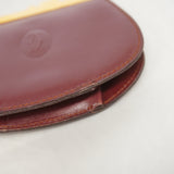 【6ib1465】カルティエ コインケース マスト レザー ボルドー ゴールド金具【中古】レディース