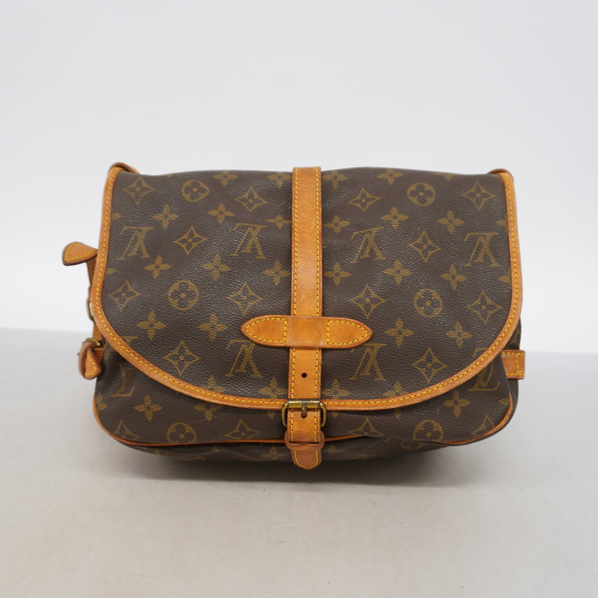【6ib1468】ルイヴィトン ショルダーバッグ モノグラム ソミュール30 M42256 ブラウン【中古】レディース