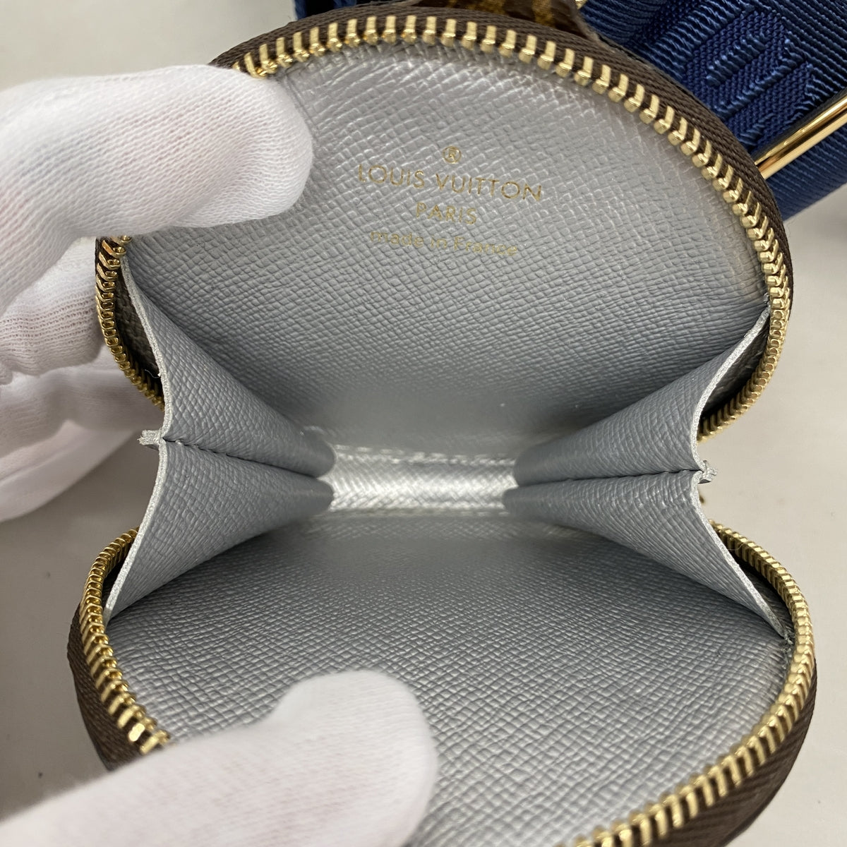 【6ib1475】ルイヴィトン ショルダーバッグ LVピロー マキシミュルティポシェットアクセソワール M21057 ネイビー シルバー【中古】レディース