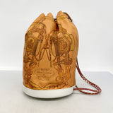 【6ib1480】エルメス ショルダーバッグ ソクワール22 シルク オレンジ シルバー金具 □O刻印【中古】レディース