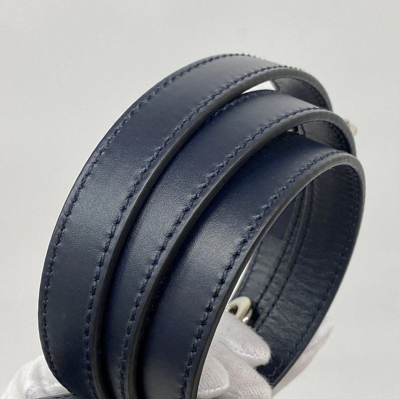 【6ib1482】グッチ ショルダーバッグ グッチシマ 429004 レザー ネイビー シルバー金具【中古】メンズ