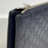 【6ib1482】グッチ ショルダーバッグ グッチシマ 429004 レザー ネイビー シルバー金具【中古】メンズ