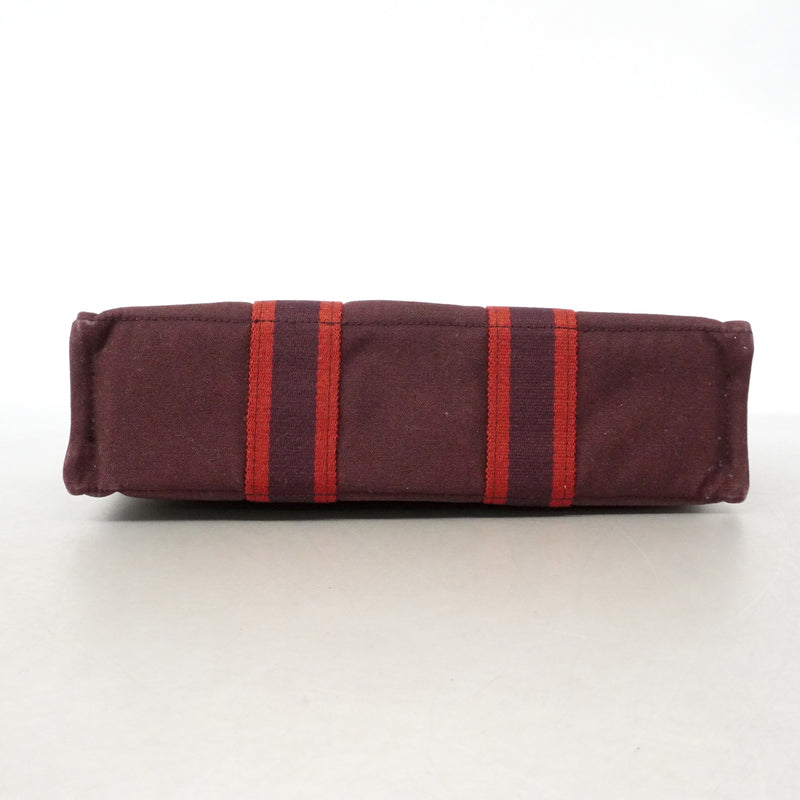 【6ib1484】エルメス トートバッグ エールラインPM キャンバス ブラウン シルバー金具【中古】レディース
