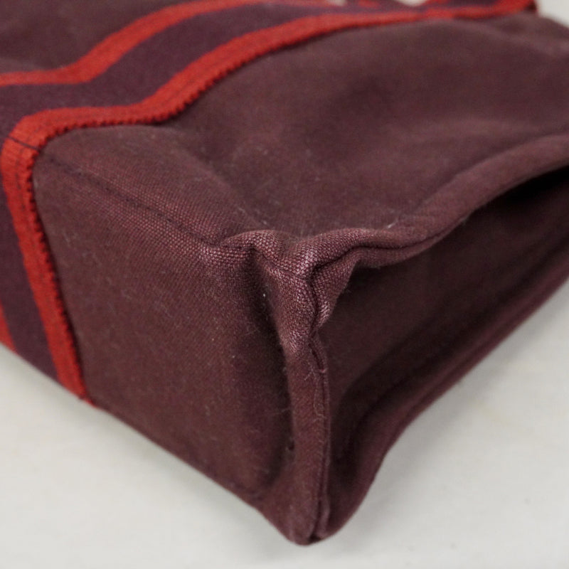 【6ib1484】エルメス トートバッグ エールラインPM キャンバス ブラウン シルバー金具【中古】レディース