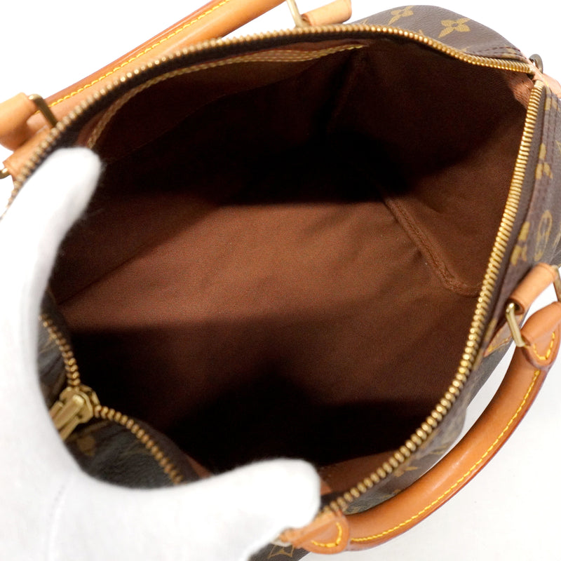 【6ib1487】ルイヴィトン ハンドバッグ モノグラム スピーディ30 M41108 ブラウン【中古】レディース
