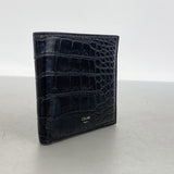 【6ib1496】セリーヌ 財布 レザー ブラック シルバー金具【中古】メンズ