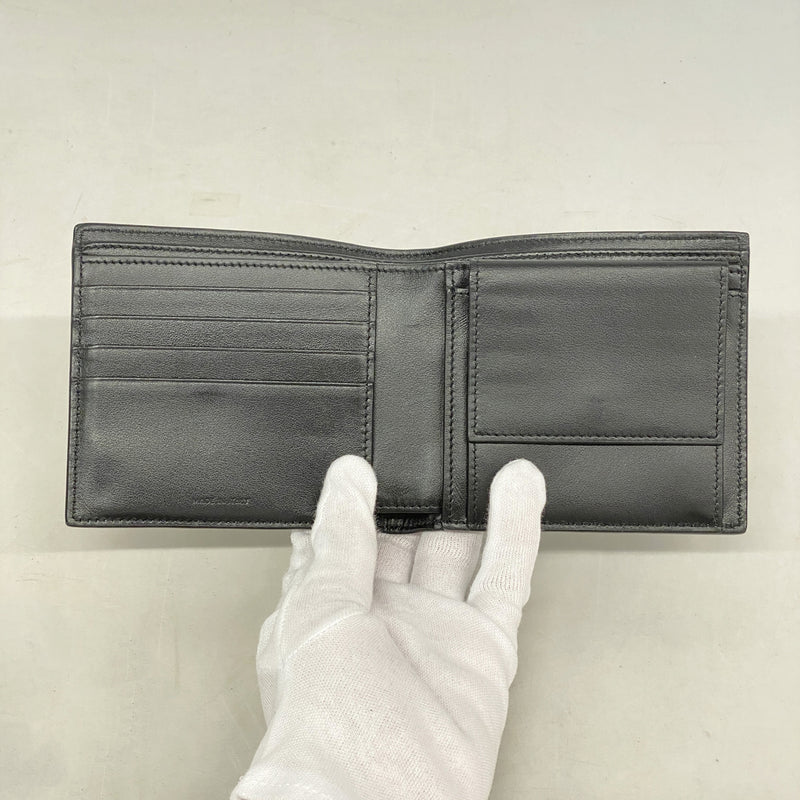 【6ib1496】セリーヌ 財布 レザー ブラック シルバー金具【中古】メンズ