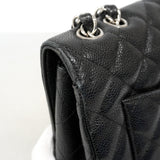 【6ib1510】シャネル ショルダーバッグ マトラッセ Wフラップ Wチェーン キャビアスキン ブラウン シルバー金具【中古】レディース