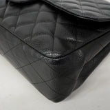 【6ib1510】シャネル ショルダーバッグ マトラッセ Wフラップ Wチェーン キャビアスキン ブラウン シルバー金具【中古】レディース