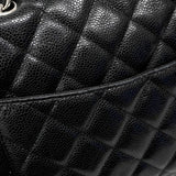 【6ib1510】シャネル ショルダーバッグ マトラッセ Wフラップ Wチェーン キャビアスキン ブラウン シルバー金具【中古】レディース
