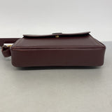 【6ib1517】カルティエ ショルダーバッグ マスト レザー ボルドー ゴールド金具【中古】レディース