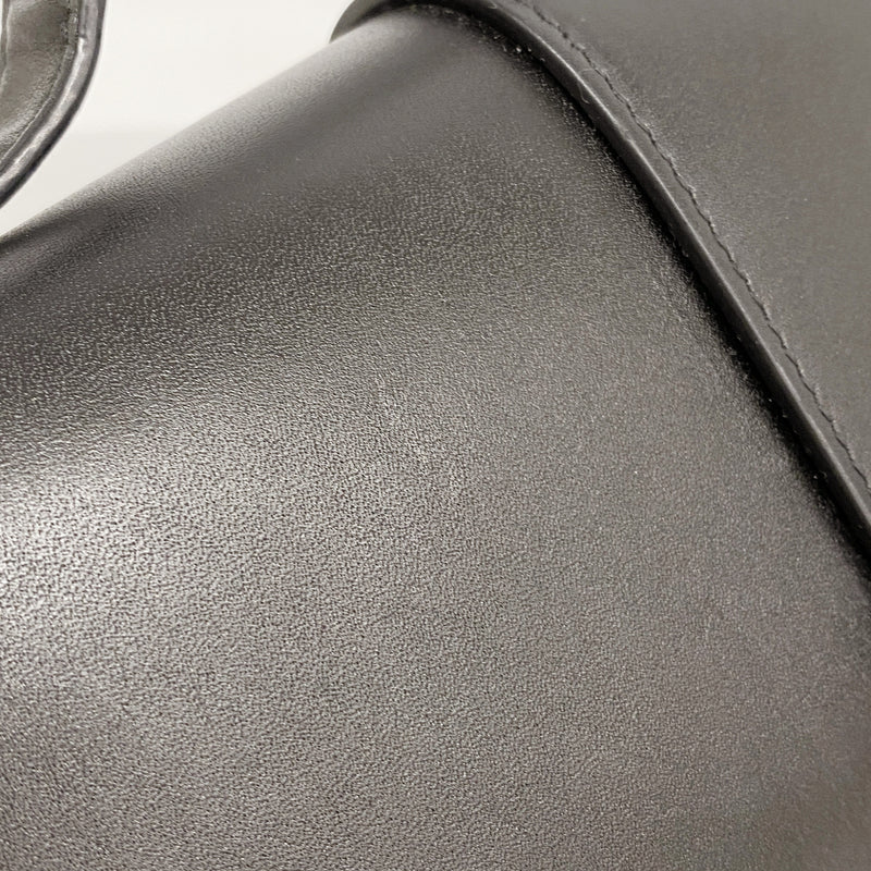 【6ib1527】クリスチャンディオール ショルダーバッグ カロ レザー ブラック シルバー金具【中古】レディース