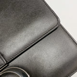 【6ib1527】クリスチャンディオール ショルダーバッグ カロ レザー ブラック シルバー金具【中古】レディース