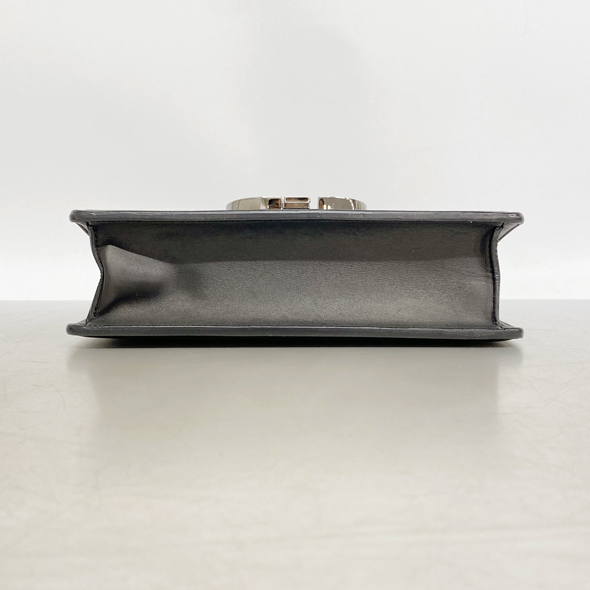 【6ib1527】クリスチャンディオール ショルダーバッグ カロ レザー ブラック シルバー金具【中古】レディース