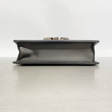【6ib1527】クリスチャンディオール ショルダーバッグ カロ レザー ブラック シルバー金具【中古】レディース